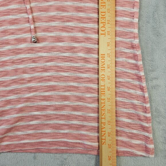 Jean Pierre Klifa Sheer Hoodie Womens Sz Small Pink Coastal Beach Preppy Tunic - Picture 13 of 13